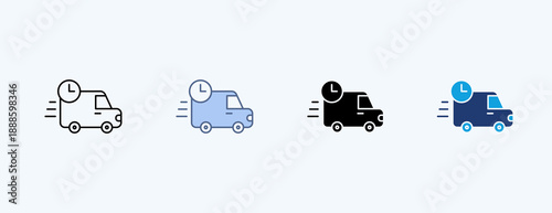 Delivery Multiple Icon Illustration Vector
