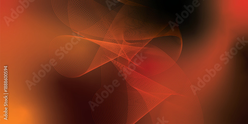 Abstract orange fractal wave background with flowing lines and light creating a modern digital wallpaper design