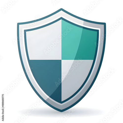 Free Download Modern shield icon with teal and gray colors for protection and security concepts - GFXLoad