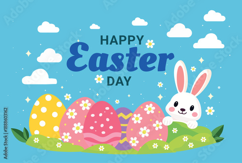 Happy easter day post design