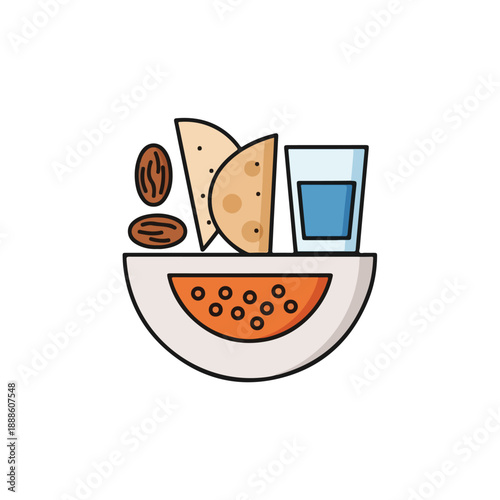 Mediterranean Breakfast Bowl with Chips and Drink