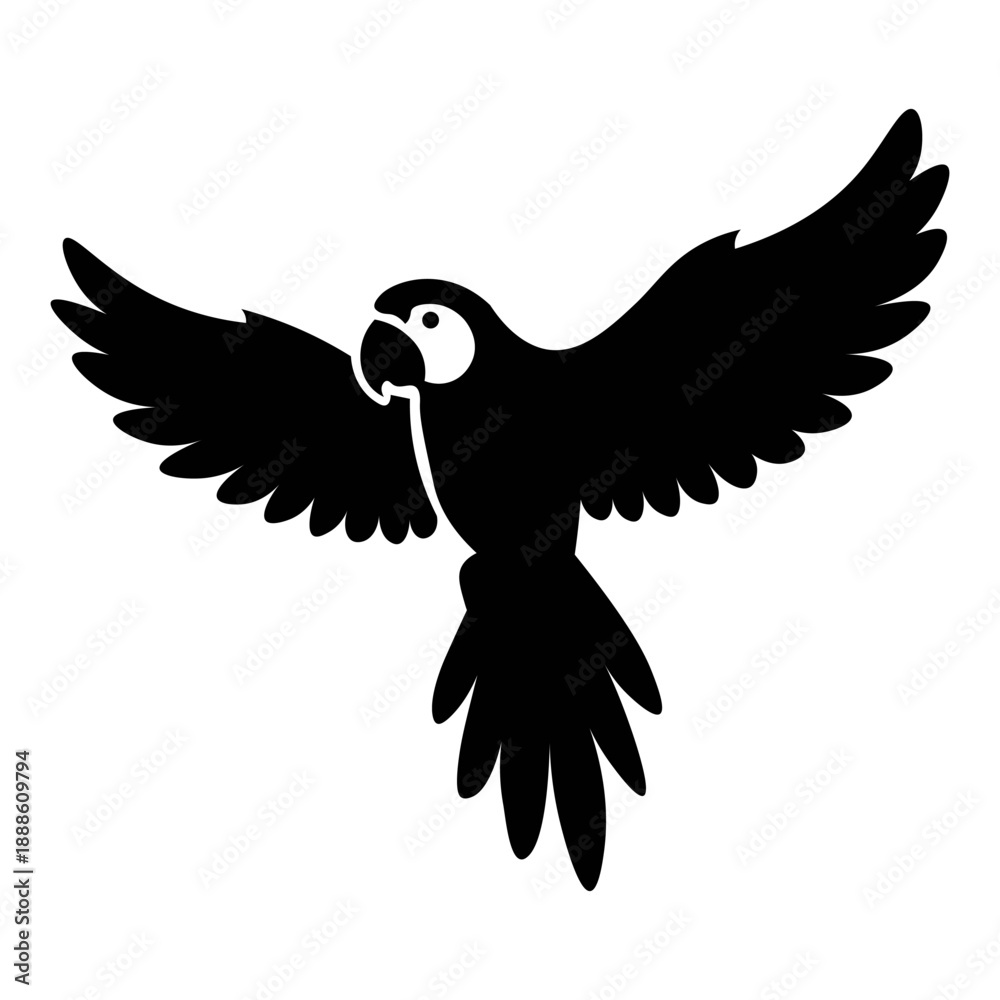 Fototapeta premium Black solid flying bird icon symbolizing freedom and wildlife.