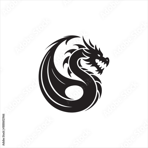 Wallpaper Mural chinese dragon vector, chinese dragon symbol, chinese dragon tattoo Torontodigital.ca