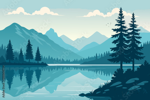 Stunning Serene Lakeside With Reflections And Professional Photo