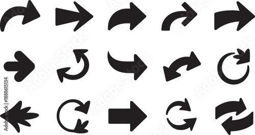 Black arrow on white background direction navigation