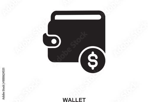 Black flat icon of a wallet with a coin featuring a dollar sign, representing finance and payment on a white background. Free Download Black flat icon of a wallet with a coin featuring a dollar sign, representing finance and payment on a white background. - GFXLoad
