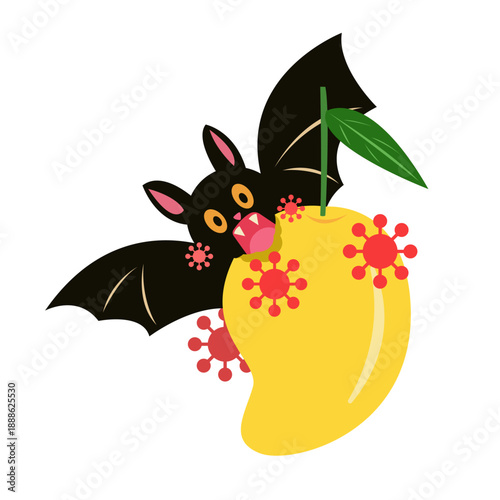 bat zoonosis. nipah virus transmission concept