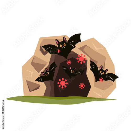 bat zoonosis. nipah virus transmission concept