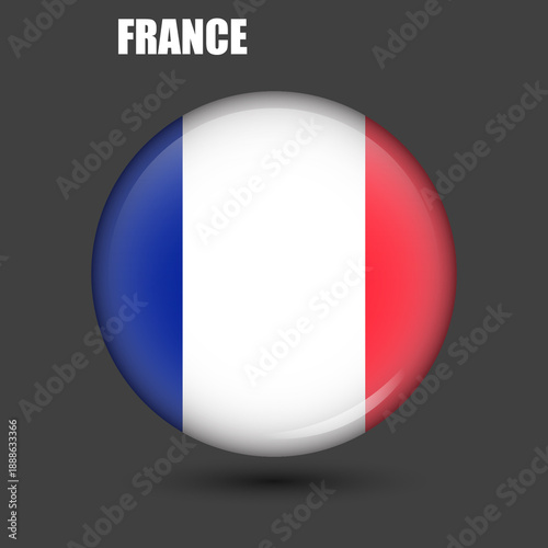The national flag of France is round.Vector.A round 3d flag icon with high detail.A spherical illustration of the flag. Free Download The national flag of France is round.Vector.A round 3d flag icon with high detail.A spherical illustration of the flag. - GFXLoad