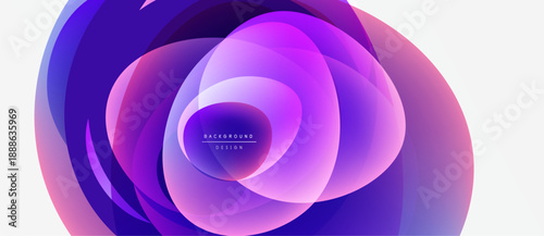 Abstract vibrant circles overlap, creating dynamic purple, pink, blue gradients. Modern design element for backgrounds, presentations.