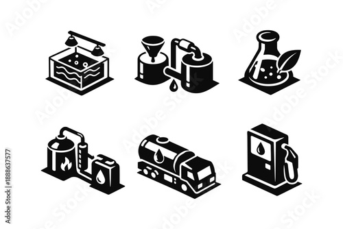 Energy Industry Icons Set