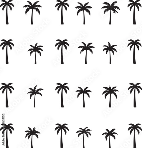 set of palm trees