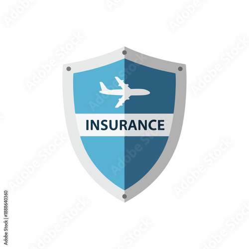Airplane Shield Insurance Concept