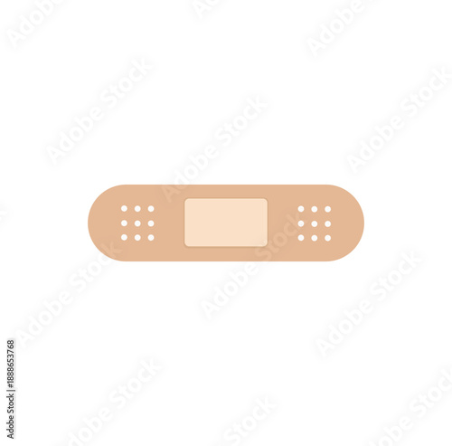 Medical band aid. Medical adhesive bandages or medical patch plaster. Vector illustration.