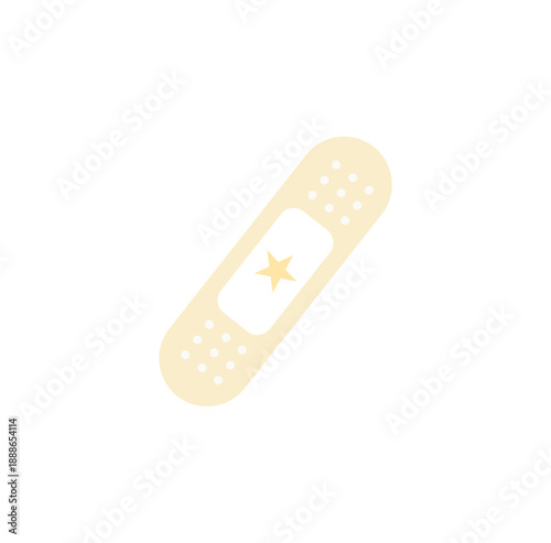 Medical band aid. Medical adhesive bandages or medical patch plaster. Vector illustration.
