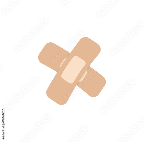 Medical band aid. Medical adhesive bandages or medical patch plaster. Vector illustration.