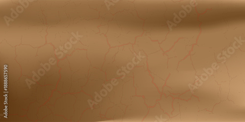 Photograph of Red Ocher recycle paper, extra coarse grain, vignette grunge texture sample.