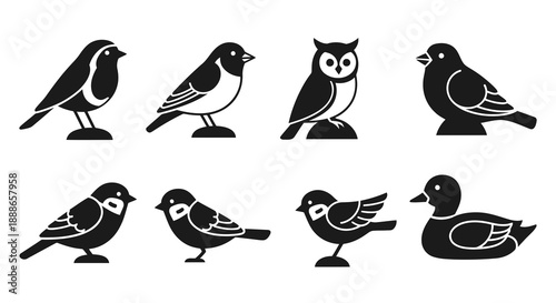 Creative Detailed Tabletop Bird Figurine Vector Illustration | Decorative Home Accent Artwork | Minimal Nature Sculpture Design