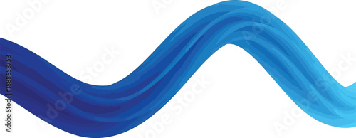 A smooth, flowing wave in various shades of blue, representing motion and fluidity.