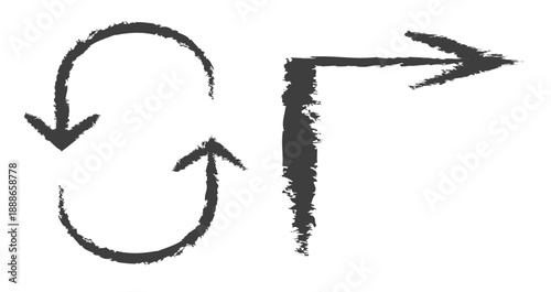 Hand drawn arrows vector directional icons vector illustration.