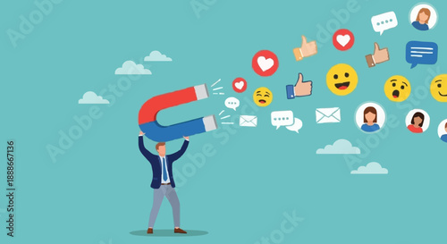 Social Media Attraction Concept