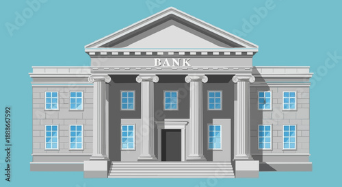 Simple Building Front View