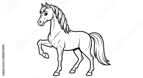 Majestic Horse Rearing Proudly Symbolizing Power Freedom and Success for Equestrian Brands and Adventure Marketing