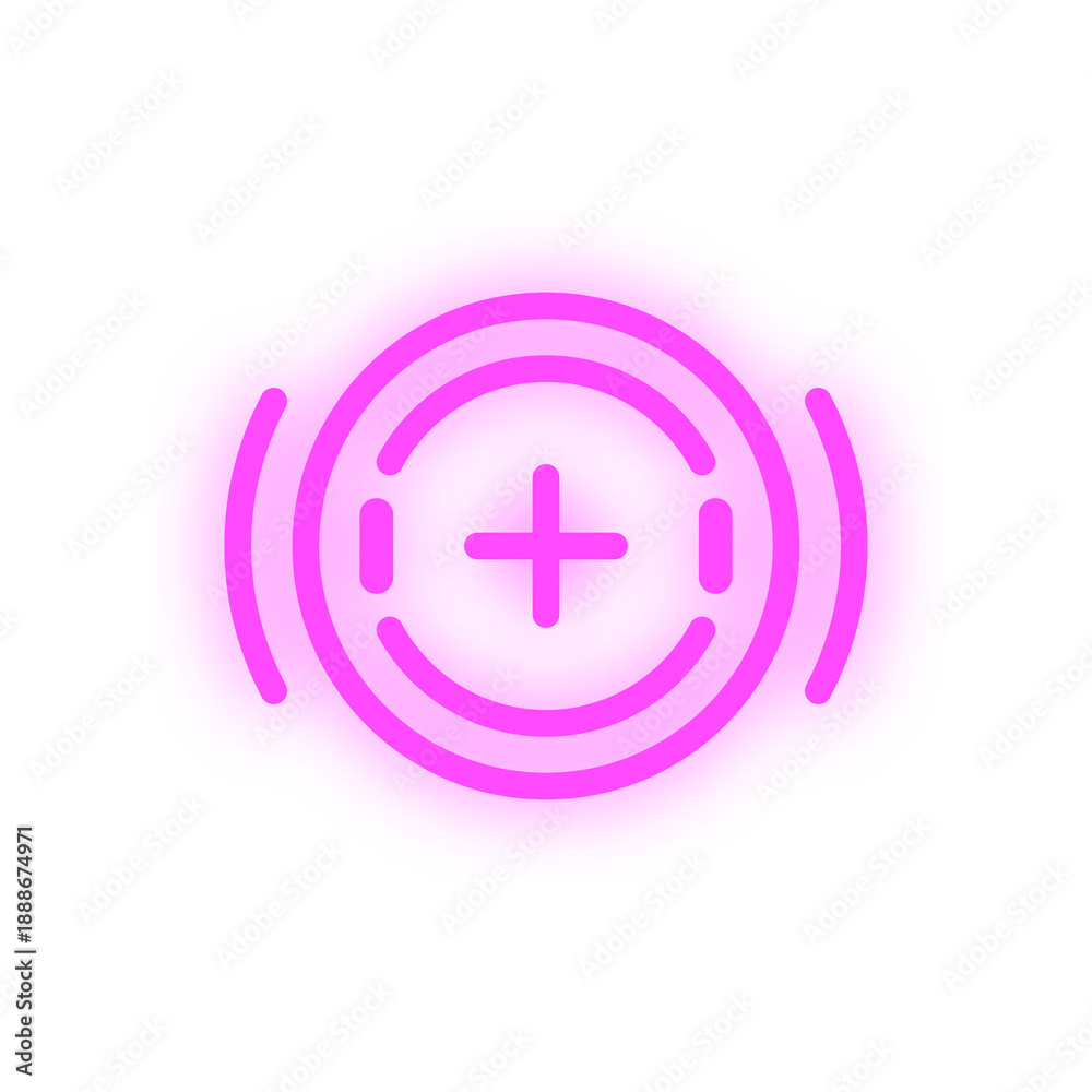 Obraz premium neon crosshair element