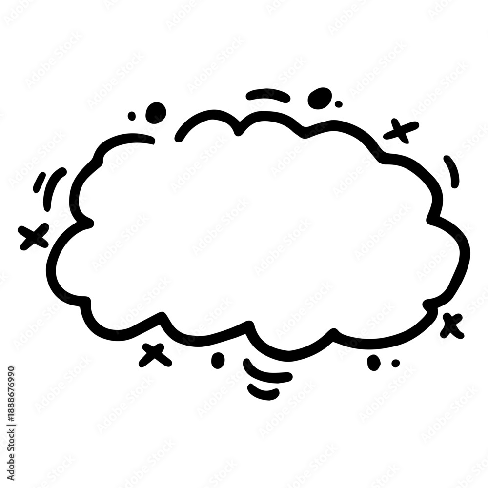 Obraz premium cloud text box frame