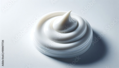 Whipped cream isolated on a white background