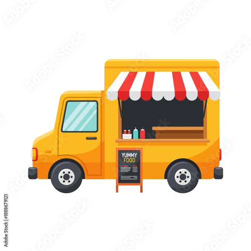 Yellow Food Truck with 