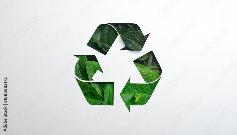 Obraz premium green recycle symbol