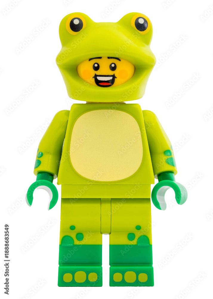 Fototapeta premium Dortmund - Deutschland - 24. Januar 2026 - Lego Minifigure Frosch