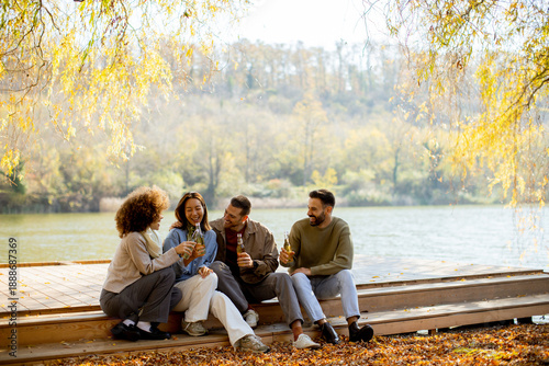 Friends enjoying a sunny au...