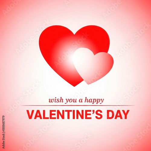 Interconnected hearts wish you a happy valentines day greeting card