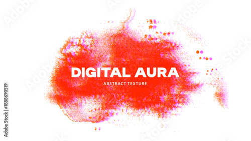 Abstract halftone ink splash background. Social media poster design. Watercolor ink grunge vector isolated illustration. Hand drawn texture overlay.