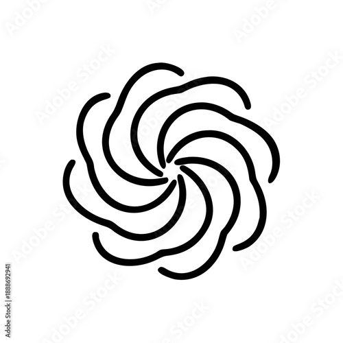 3D Alpona Abstract Swirl Mandala Inspired by Hand-Drawn Indian Art