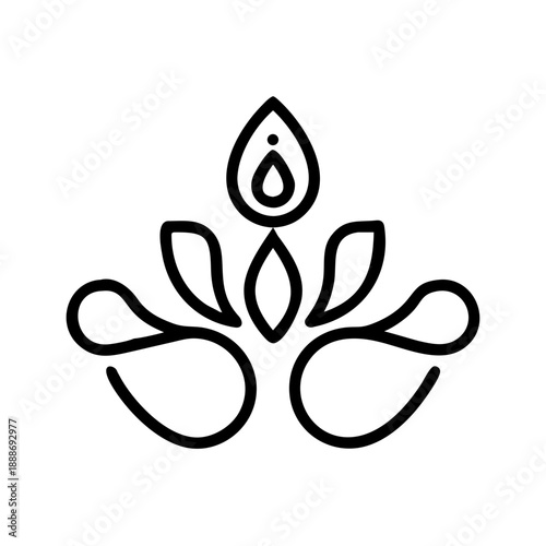 3D Alpona Lakshmi Footprint Paada with Symmetric Traditional Design