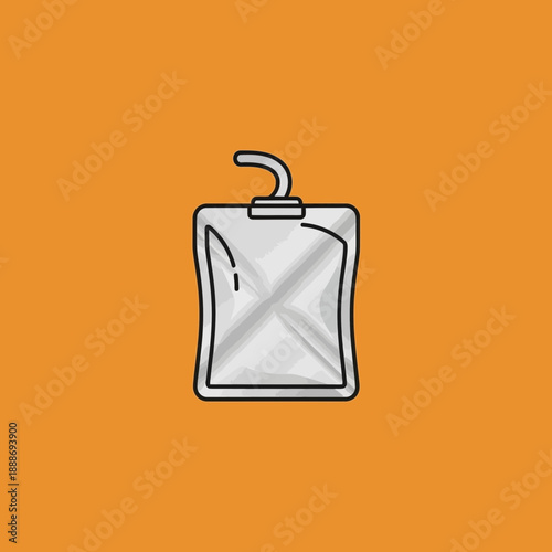 Crumpled aluminum soda can with a pull-tab on an orange background.