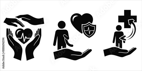 Compassionate Health Care Support Symbol for Patient Safety and Wellness Awareness