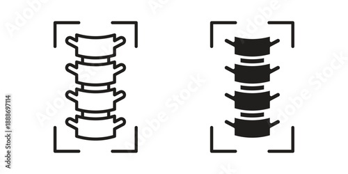 Body spine scan icon vector illustrations. vector glyph flat icons