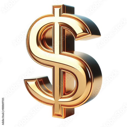 3d dollar sign