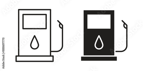 Car fuel icon vector illustrations. vector glyph flat icons
