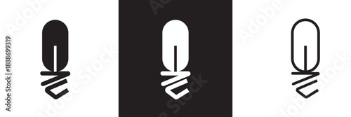Light bulb icon. Simple light bulb icon symbolizing ideas, innovation, creativity, and solutions, isolated on white background for design and business concepts.
