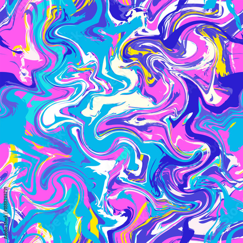 Ocean Splash Artistic Flow Seamless pattern