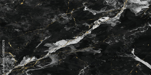 Fotografía A dark and gritty black marble texture featuring a rough stone surface with a gr