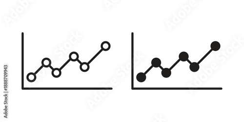 Market prediction icon vector illustrations. vector glyph flat icons