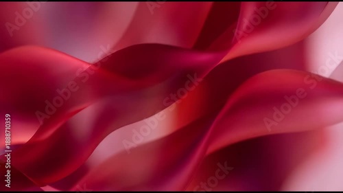 Elegant Red and Pink Silky Flowing Waves Abstract Background