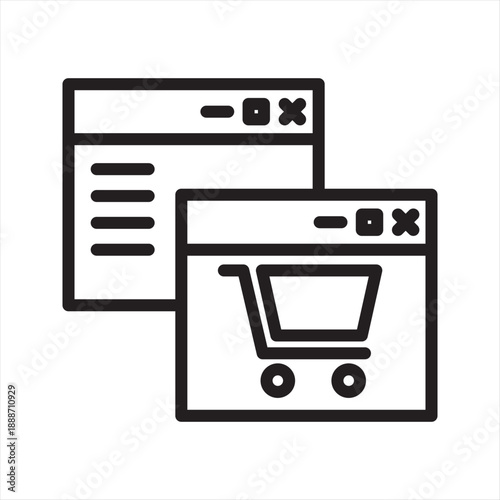 Metaverse Marketplace simple line icon