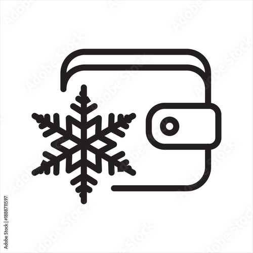 Cold Wallet simple line icon